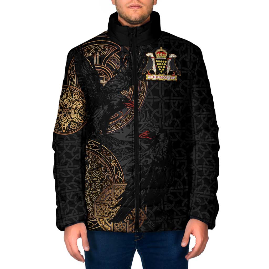Cornwall Celtic-Chough and Knot Padded Jacket - Wonder Print Shop