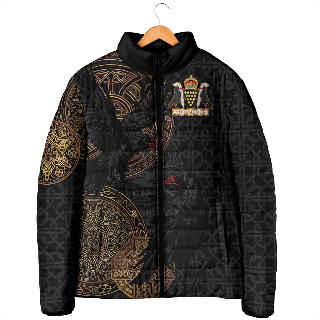 Cornwall Celtic-Chough and Knot Padded Jacket - Wonder Print Shop