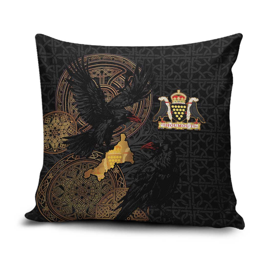 Cornwall Celtic-Chough and Knot Pillow Cover - Wonder Print Shop
