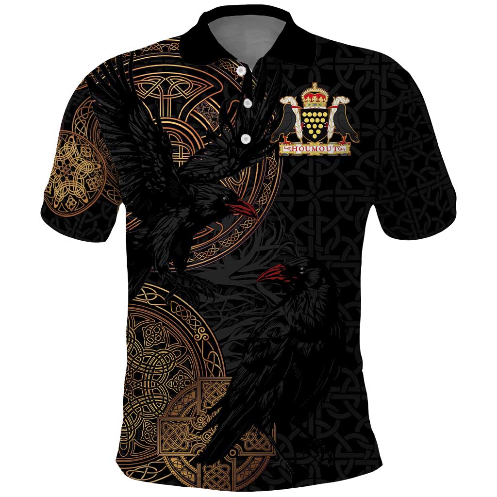 Cornwall Celtic-Chough and Knot Polo Shirt - Wonder Print Shop
