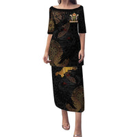 Cornwall Celtic-Chough and Knot Puletasi - Wonder Print Shop