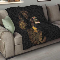 Cornwall Celtic-Chough and Knot Quilt - Wonder Print Shop