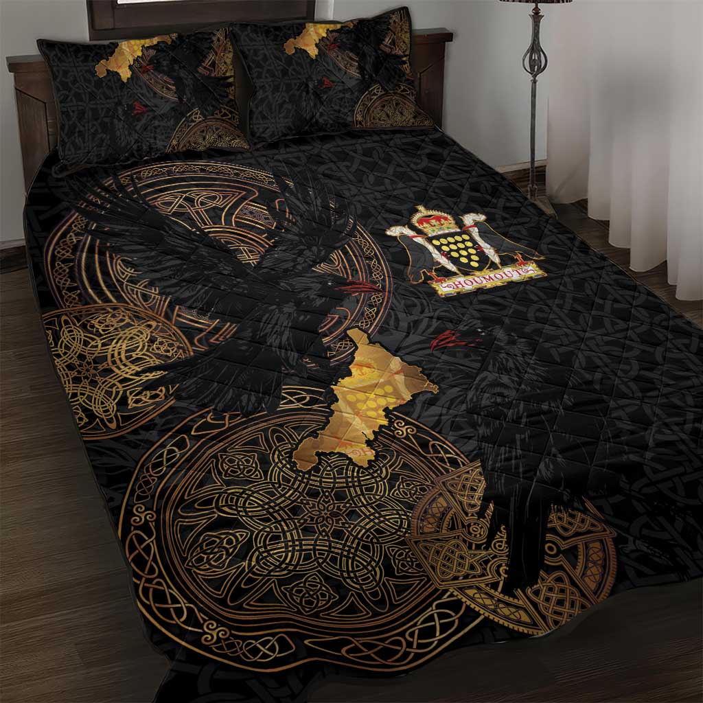 Cornwall Celtic-Chough and Knot Quilt Bed Set - Wonder Print Shop