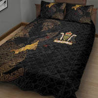Cornwall Celtic-Chough and Knot Quilt Bed Set - Wonder Print Shop