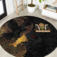 Cornwall Celtic-Chough and Knot Round Carpet - Wonder Print Shop