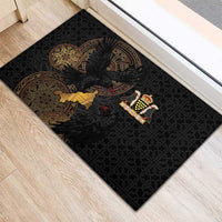 Cornwall Celtic-Chough and Knot Rubber Doormat - Wonder Print Shop