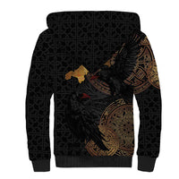 Cornwall Celtic-Chough and Knot Sherpa Hoodie - Wonder Print Shop