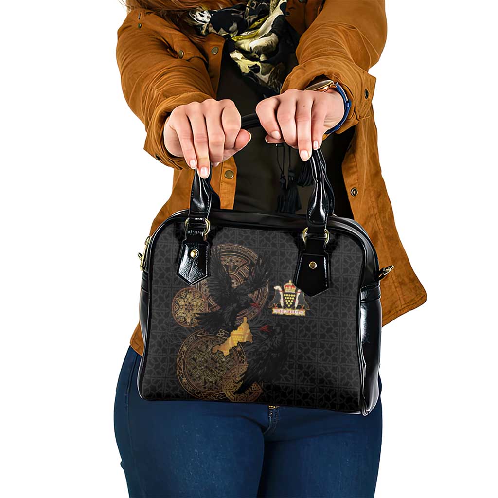 Cornwall Celtic-Chough and Knot Shoulder Handbag - Wonder Print Shop