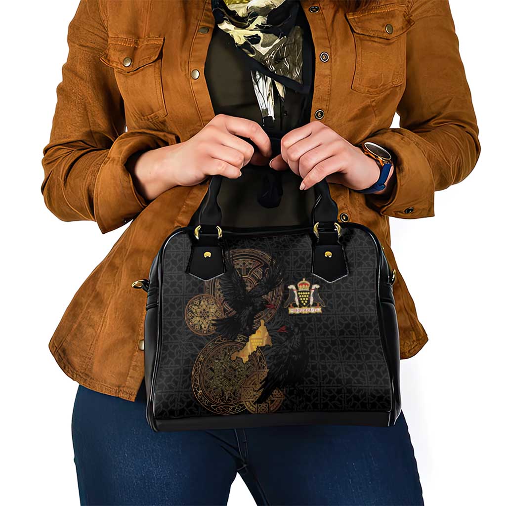 Cornwall Celtic-Chough and Knot Shoulder Handbag - Wonder Print Shop