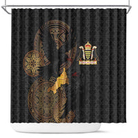 Cornwall Celtic-Chough and Knot Shower Curtain - Wonder Print Shop