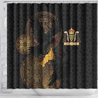 Cornwall Celtic-Chough and Knot Shower Curtain - Wonder Print Shop