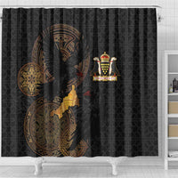 Cornwall Celtic-Chough and Knot Shower Curtain - Wonder Print Shop