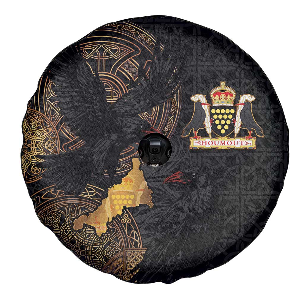 Cornwall Celtic-Chough and Knot Spare Tire Cover - Wonder Print Shop