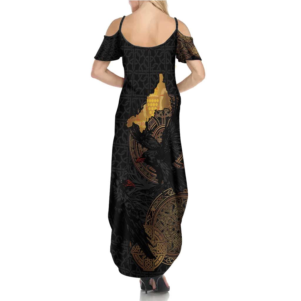 Cornwall Celtic-Chough and Knot Summer Maxi Dress - Wonder Print Shop