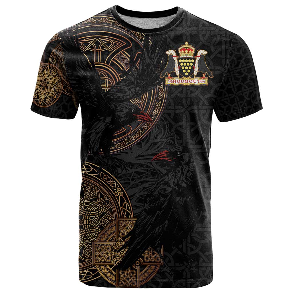 Cornwall Celtic-Chough and Knot T Shirt - Wonder Print Shop