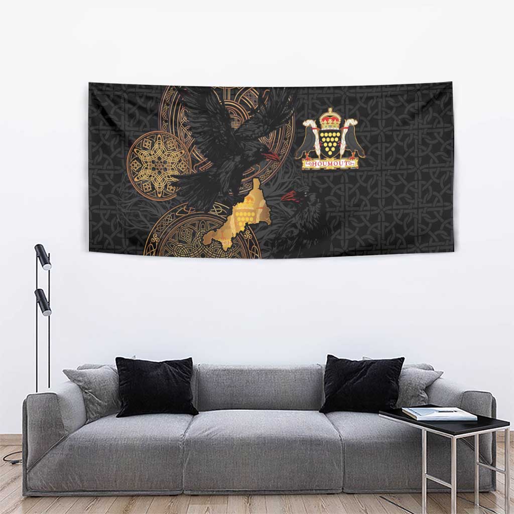 Cornwall Celtic-Chough and Knot Tapestry - Wonder Print Shop