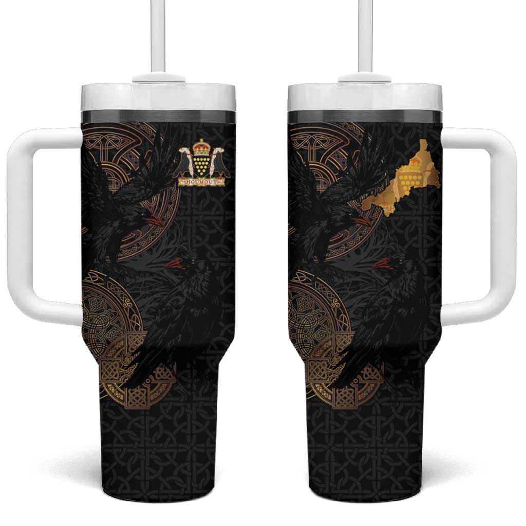 Cornwall Celtic-Chough and Knot Tumbler With Handle - Wonder Print Shop