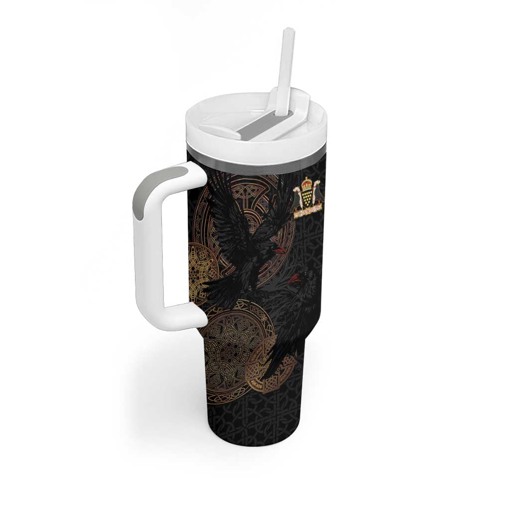 Cornwall Celtic-Chough and Knot Tumbler With Handle - Wonder Print Shop