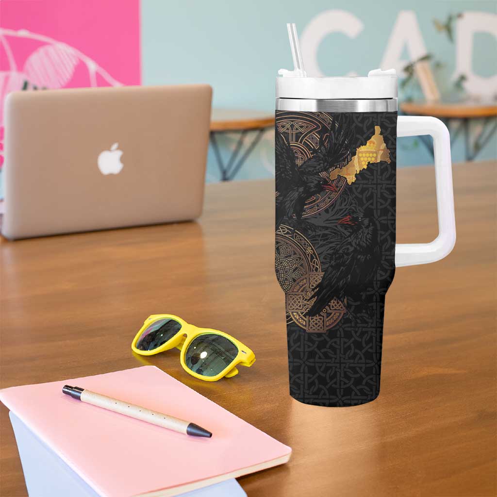 Cornwall Celtic-Chough and Knot Tumbler With Handle - Wonder Print Shop