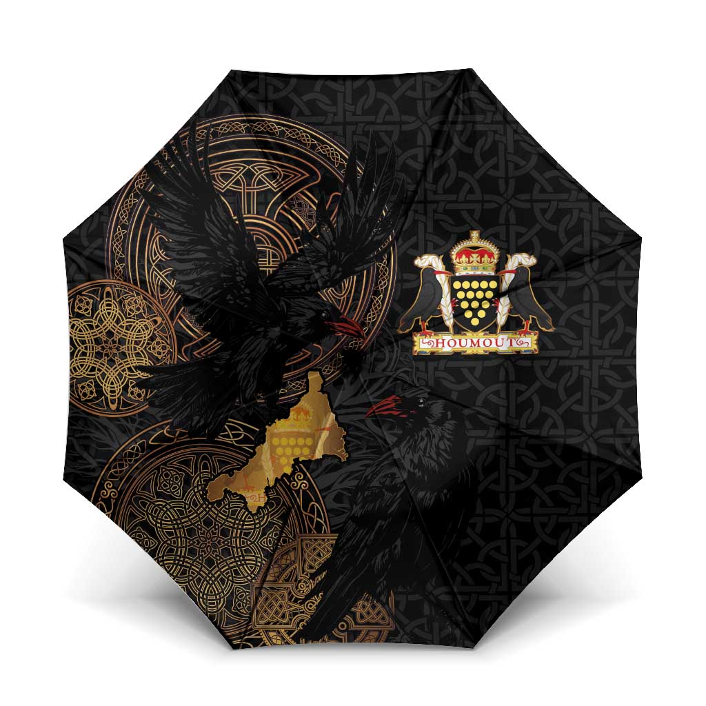 Cornwall Celtic-Chough and Knot Umbrella - Wonder Print Shop