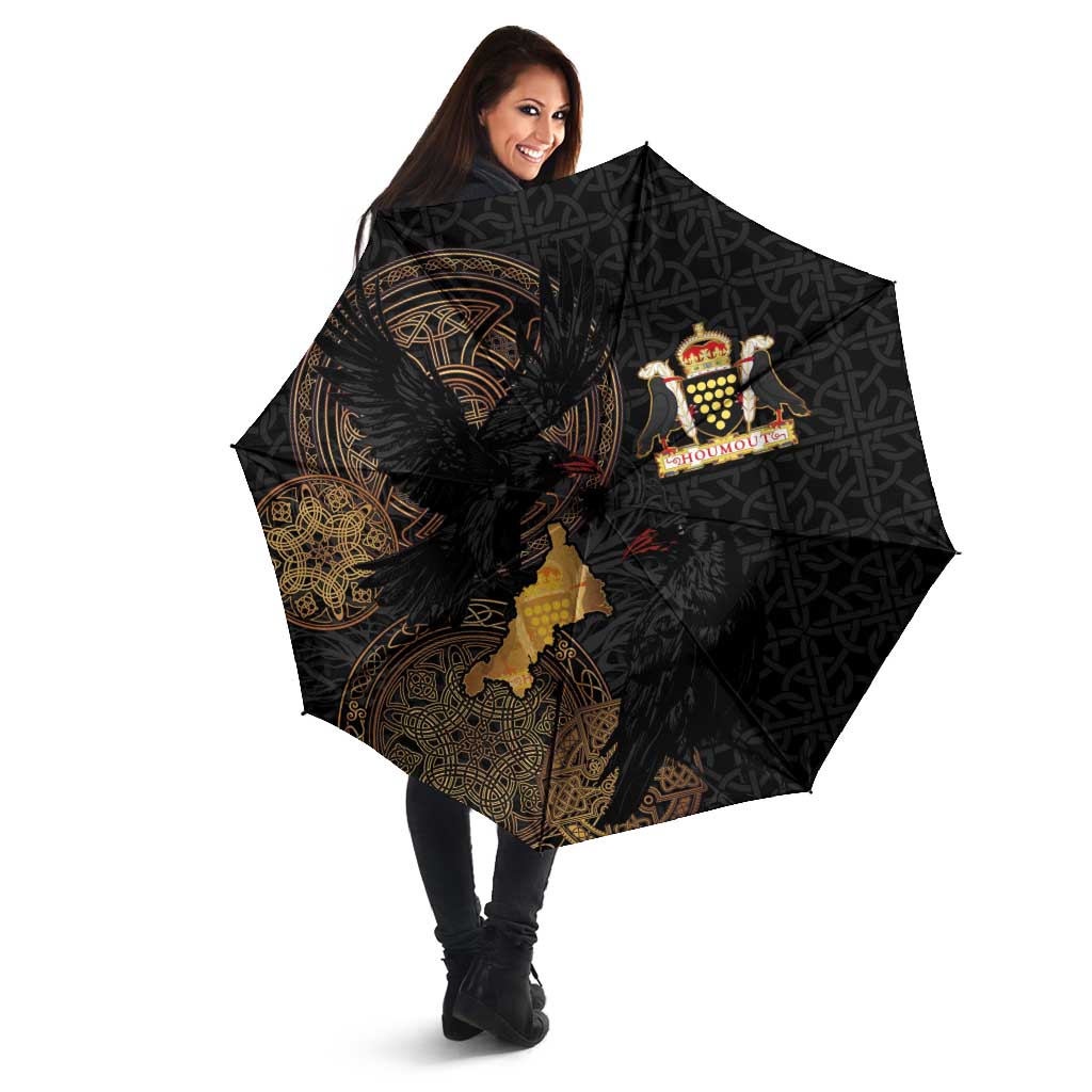 Cornwall Celtic-Chough and Knot Umbrella - Wonder Print Shop