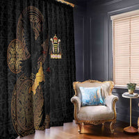 Cornwall Celtic-Chough and Knot Window Curtain - Wonder Print Shop