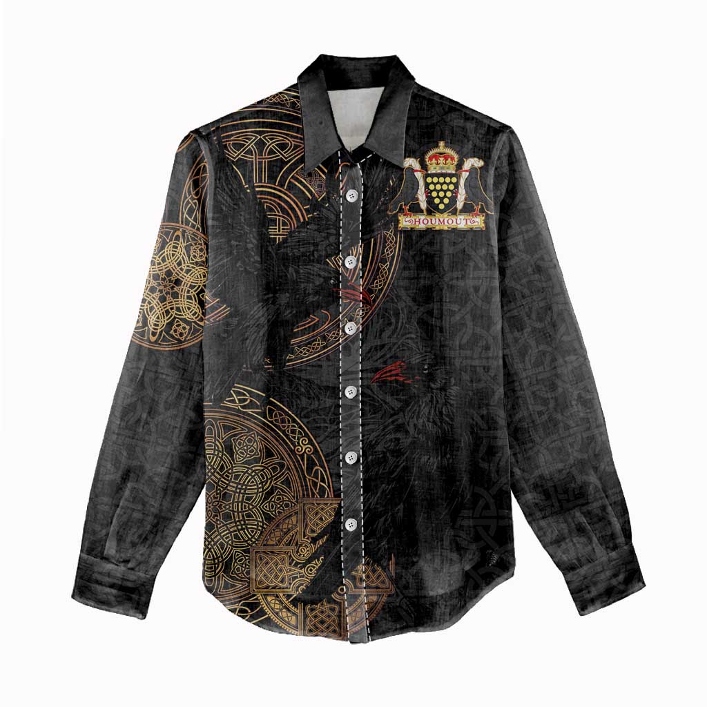 Cornwall Celtic-Chough and Knot Women Casual Shirt - Wonder Print Shop