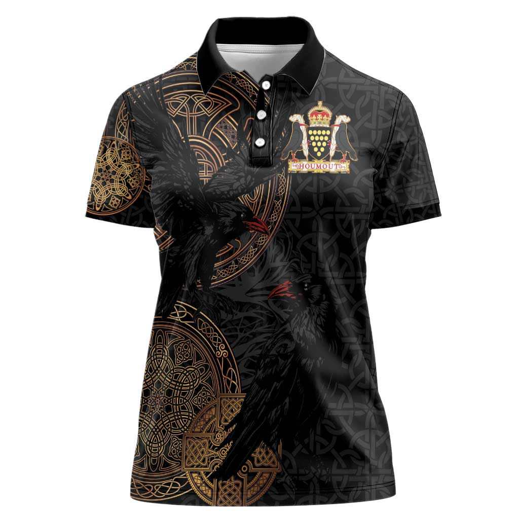 Cornwall Celtic-Chough and Knot Women Polo Shirt - Wonder Print Shop