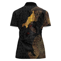 Cornwall Celtic-Chough and Knot Women Polo Shirt - Wonder Print Shop