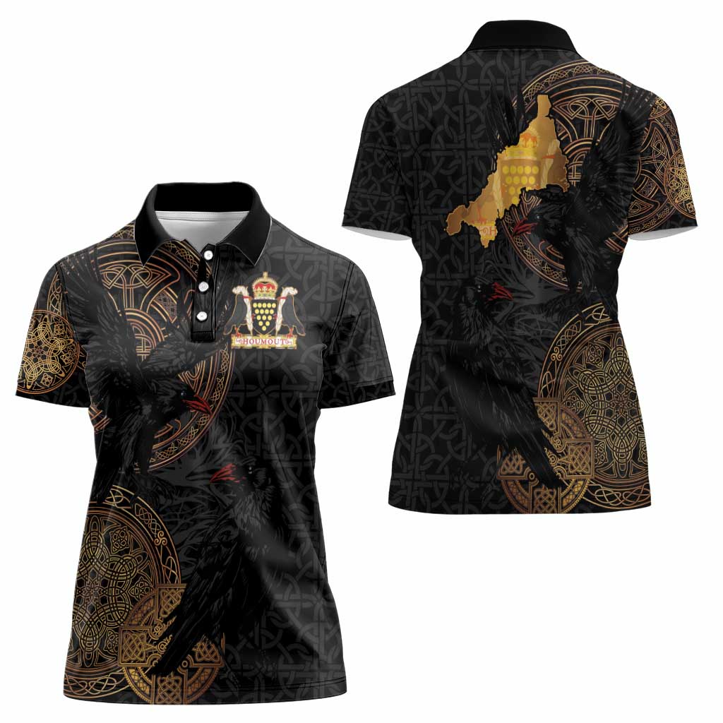 Cornwall Celtic-Chough and Knot Women Polo Shirt - Wonder Print Shop