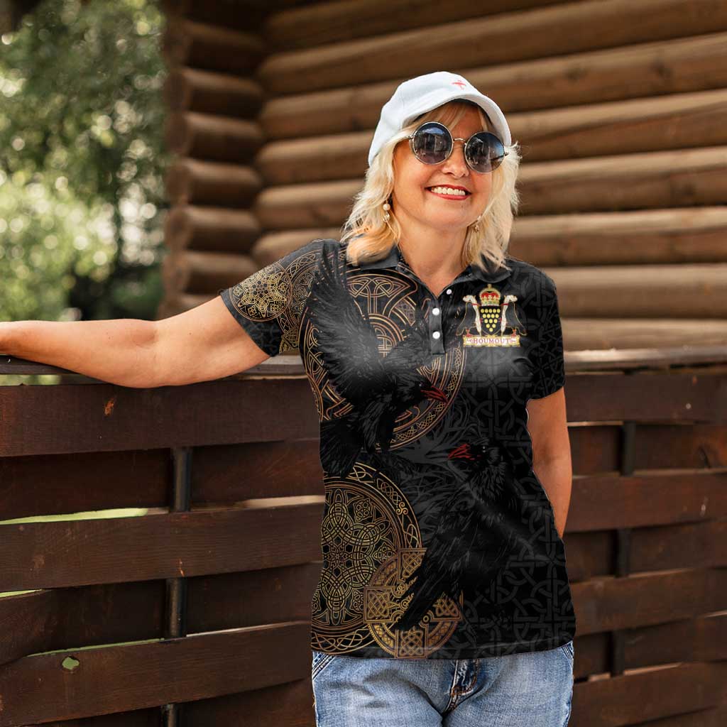 Cornwall Celtic-Chough and Knot Women Polo Shirt - Wonder Print Shop