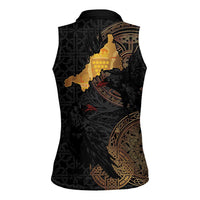 Cornwall Celtic-Chough and Knot Women Sleeveless Polo Shirt - Wonder Print Shop