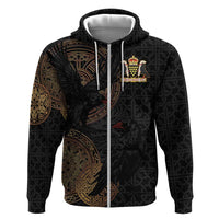 Cornwall Celtic-Chough and Knot Zip Hoodie - Wonder Print Shop