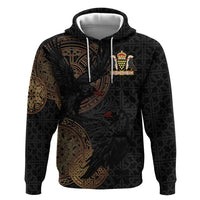 Cornwall Celtic-Chough and Knot Zip Hoodie - Wonder Print Shop
