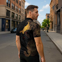 Cornwall Celtic-Chough and Knot Zipper Polo Shirt - Wonder Print Shop