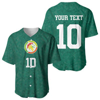 Custom Senegal Football Baseball Jersey Traditional Senegalese Fabric Sporty Style