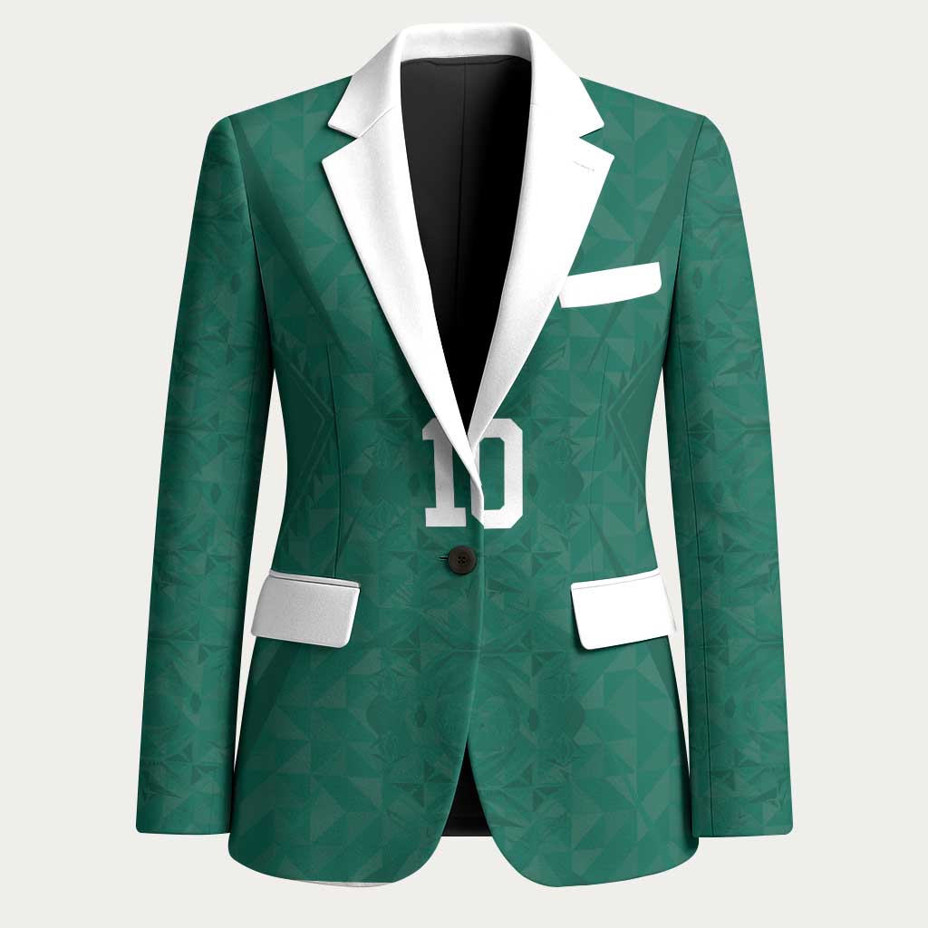 Custom Senegal Football Blazer Traditional Senegalese Fabric Sporty Style