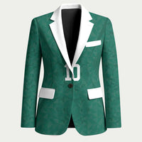 Custom Senegal Football Blazer Traditional Senegalese Fabric Sporty Style