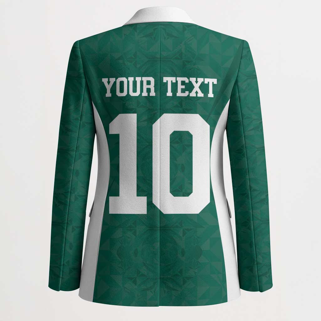 Custom Senegal Football Blazer Traditional Senegalese Fabric Sporty Style
