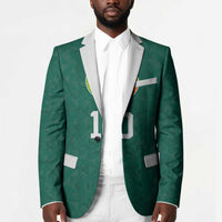 Custom Senegal Football Blazer Traditional Senegalese Fabric Sporty Style