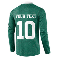 Custom Senegal Football Button Sweatshirt Traditional Senegalese Fabric Sporty Style