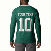 Custom Senegal Football Button Sweatshirt Traditional Senegalese Fabric Sporty Style