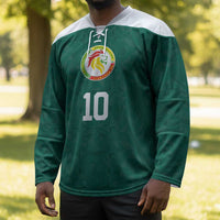 Custom Senegal Football Hockey Jersey Traditional Senegalese Fabric Sporty Style