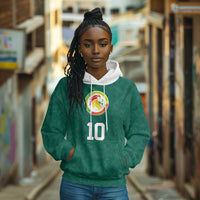 Custom Senegal Football Hoodie Traditional Senegalese Fabric Sporty Style