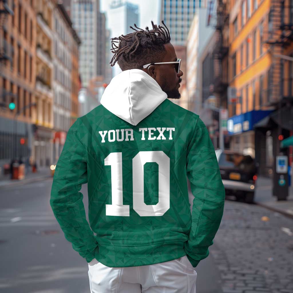 Custom Senegal Football Hoodie Traditional Senegalese Fabric Sporty Style