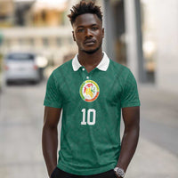 Custom Senegal Football Polo Shirt Traditional Senegalese Fabric Sporty Style
