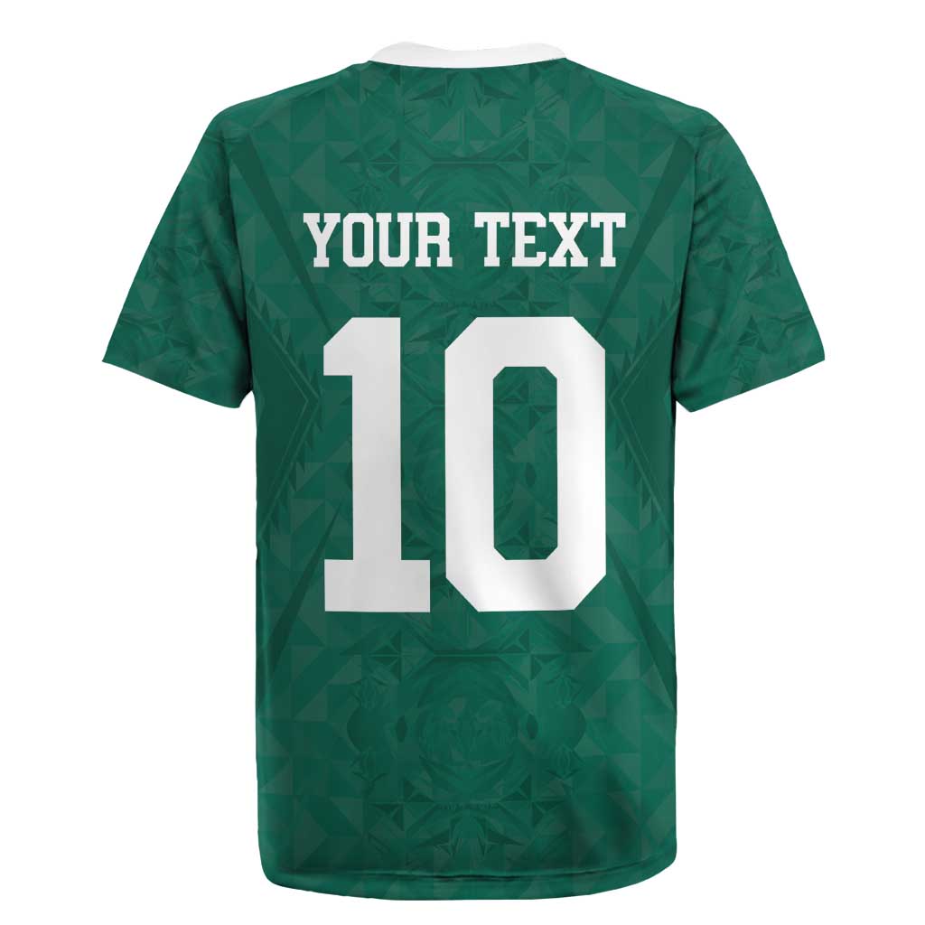 Custom Senegal Football Rugby Jersey Traditional Senegalese Fabric Sporty Style