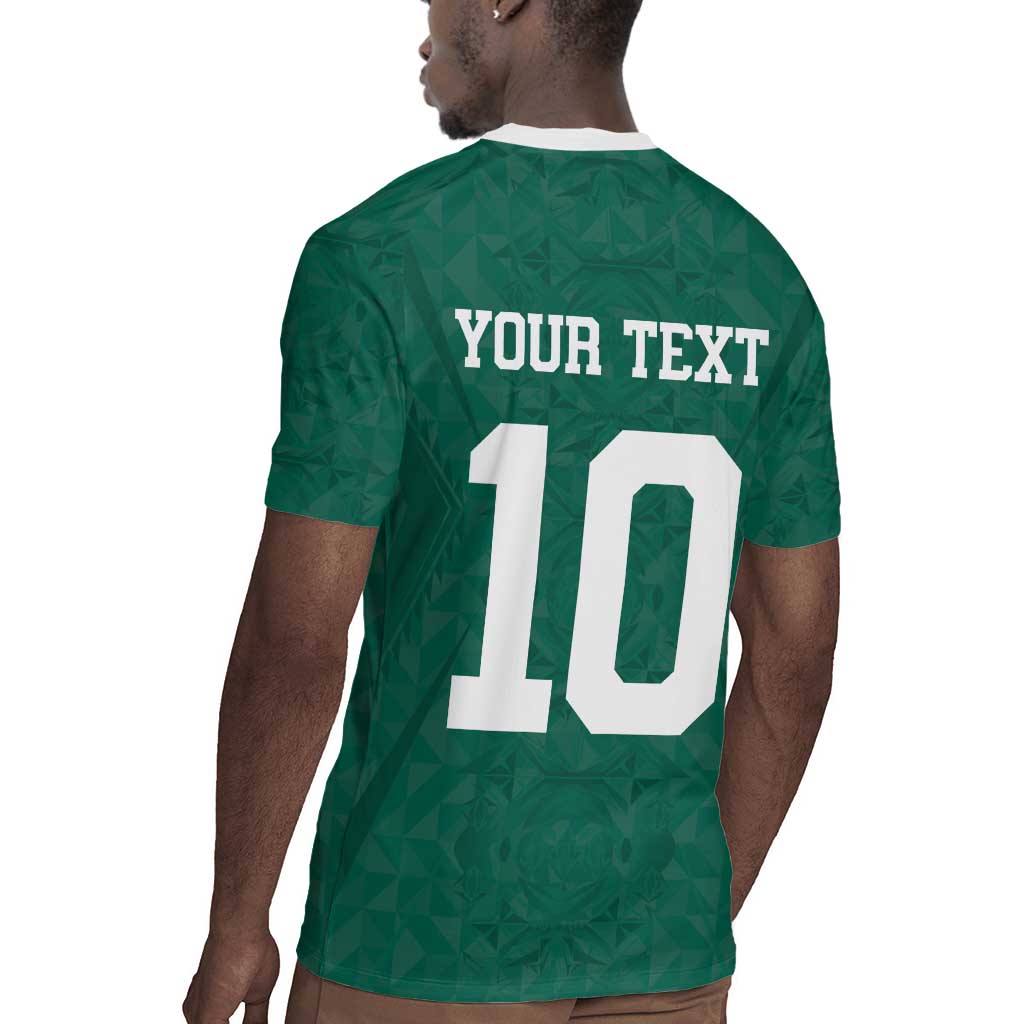 Custom Senegal Football Rugby Jersey Traditional Senegalese Fabric Sporty Style