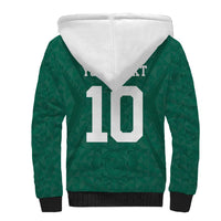 Custom Senegal Football Sherpa Hoodie Traditional Senegalese Fabric Sporty Style
