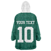 Custom Senegal Football Wearable Blanket Hoodie Traditional Senegalese Fabric Sporty Style